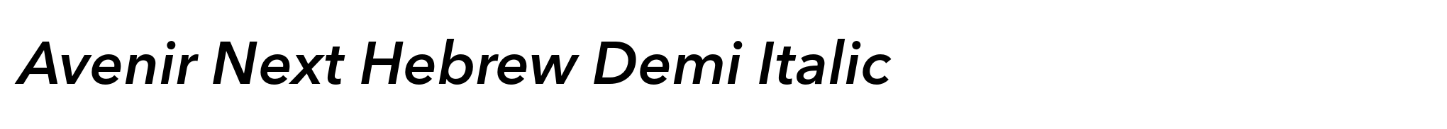 Avenir Next Hebrew Demi Italic image